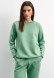 Deep taupe color basic women three-thread insulated sweatshirt